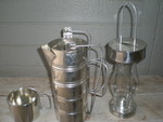 This picture shows the component parts, that all fit inside each other. (Click image for more information about this item).
