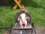 Small Bird Roaster (aka The Dancing Chicken) - From a photo of an 1785 original.