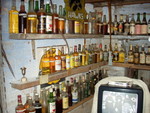 Bill's Fathers' and his friends collection of home made wine and other spirits.