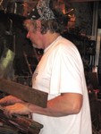 Patrick setting a seam